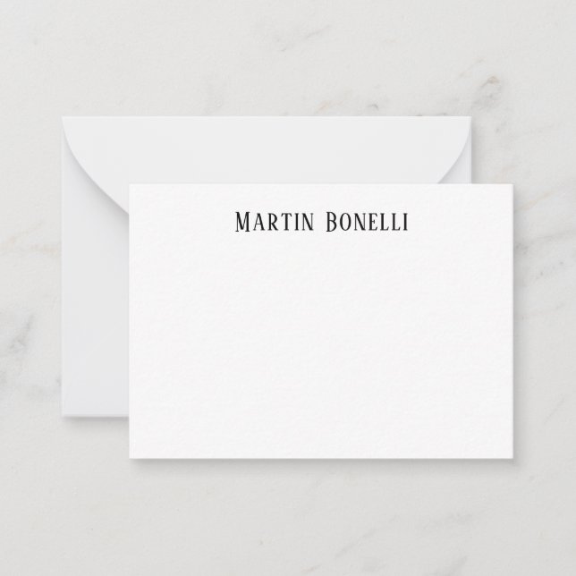 Carte De Correspondance Police de caractères Serif noir et blanc moderne p (Devant)