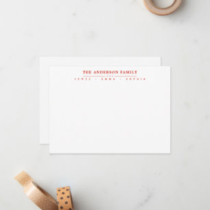 Carte De Correspondance Police de caractères typographiques rouge bonbon é