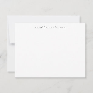 Carte De Correspondance Police Rétro minimaliste