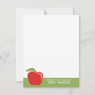 Carte De Correspondance Pomme de professeur personnalisée avec Apple moder
