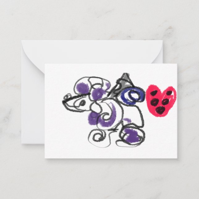 Carte De Correspondance Poodé chaud (Devant)