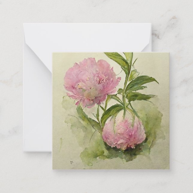 Carte De Correspondance Poon rose délicatIes (Devant)