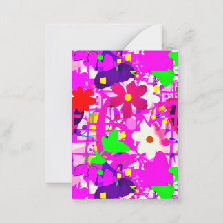 Carte De Correspondance Pop art fleurs vives