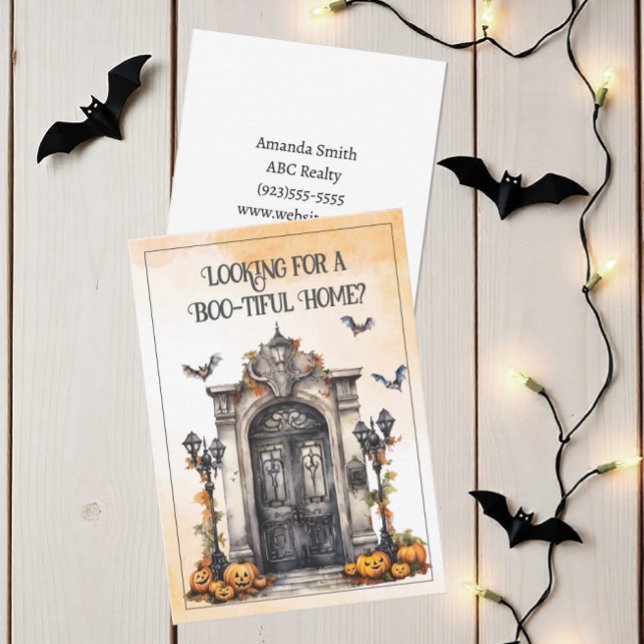 Carte De Correspondance Pop d'Halloween customisée par (Halloween Boo Tiful Home Pop By Card)