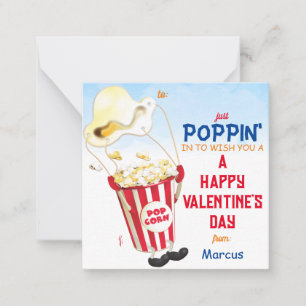 Carte De Correspondance Popcorn Valentine