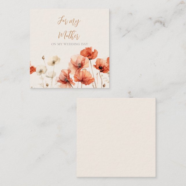 Carte De Correspondance Populations et Fleurs sauvages pour ma mère (Devant / Derrière)