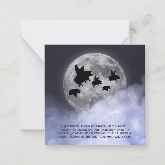 Carte De Correspondance Porcs volants néocturnes (Devant)