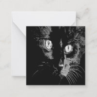 Portrait artistique au fusain de chat noir