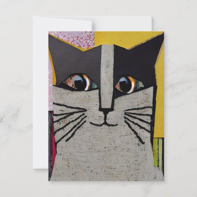 Carte De Correspondance Portrait d'une collection de chats (Devant)