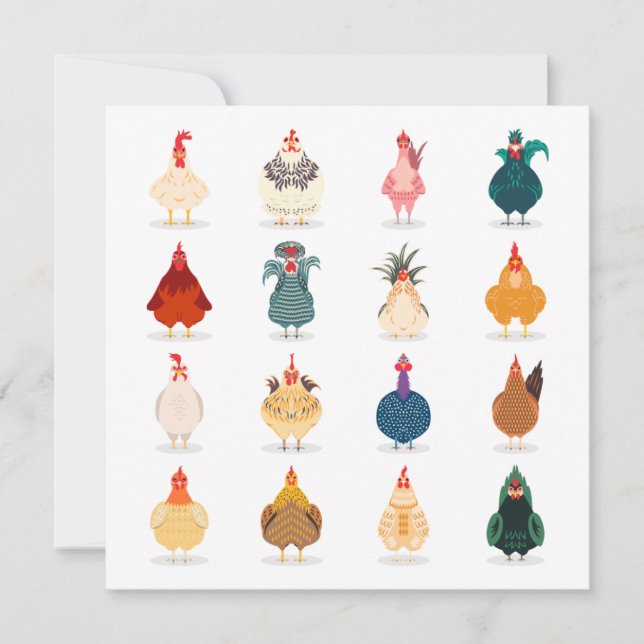 Carte De Correspondance Poulet mou (Devant)