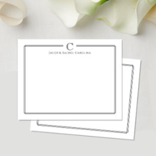 Carte de correspondance pour jeunes mariés avec in