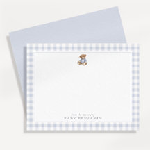 Carte de correspondance pour la nurserie Ourson Bl
