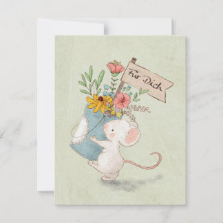 Carte De Correspondance pour toi avec bouquet de fleurs