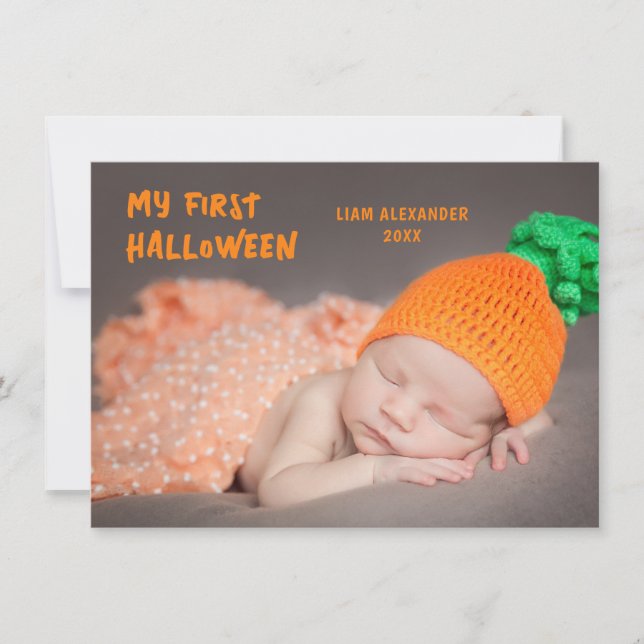 Carte De Correspondance Première photo d'Halloween de bébé  (Devant)