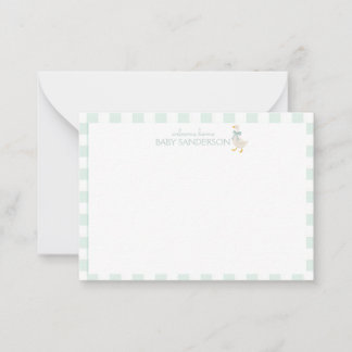 Carte De Correspondance Preppy Goose Baby Shower Note Card