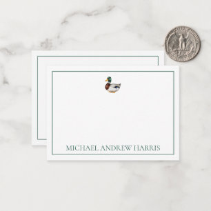 Carte De Correspondance Preppy Mallard Duck Personnalisé
