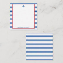 Preppy Nautical Stripes et Ancre Personnalisé