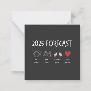 Carte De Correspondance Prévisions 2025 Maman à Venir Nouvel An