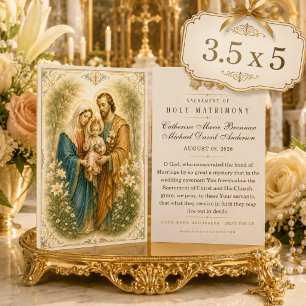 Carte De Correspondance Prière de mariage traditionnelle catholique de la
