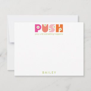 Carte De Correspondance Priez Jusqu'À Ce Que Quelque Chose Arrive Rose Ora