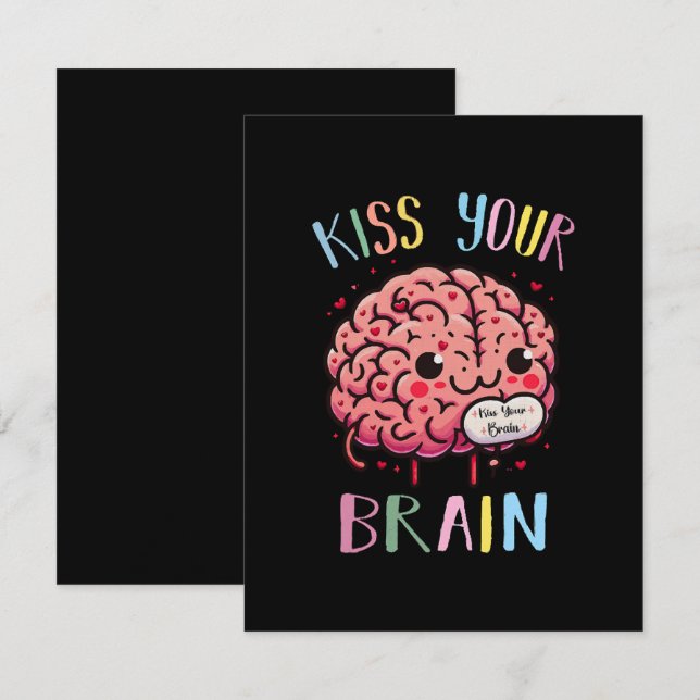 Carte De Correspondance Professeur Kiss Your Brain (Devant / Derrière)