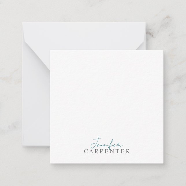 Carte De Correspondance Professional elegant modern minimalist plain (Devant)