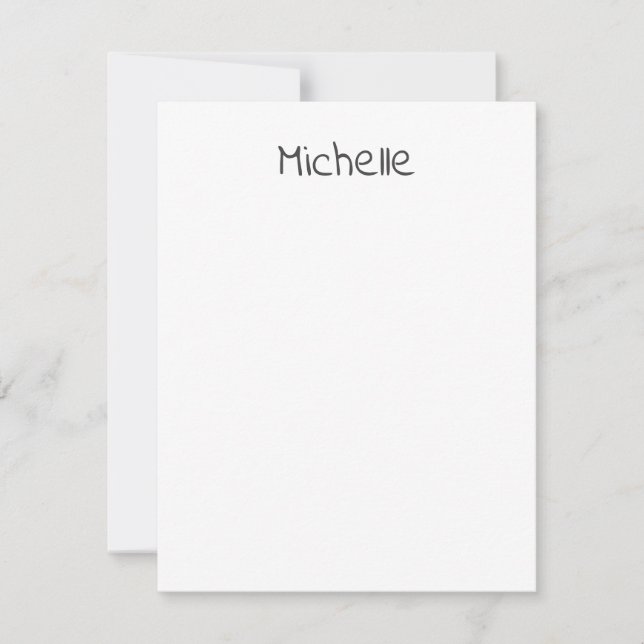 Carte De Correspondance Professional Modern Minimalist Plain Own Name (Devant)