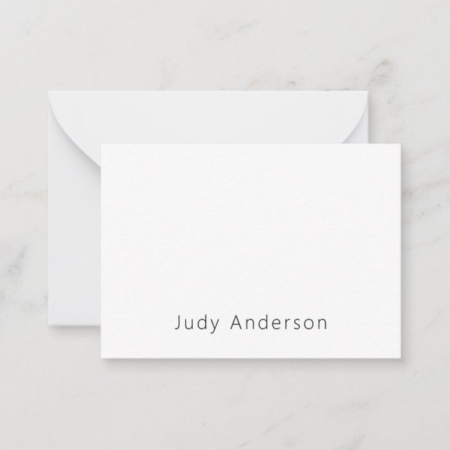 Carte De Correspondance Professional Plain Modern Elegant Your Name (Devant)
