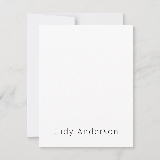 Carte De Correspondance Professional Plain Modern Elegant Your Name (Devant)