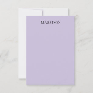 Carte De Correspondance Professionnel Classique Unique Nom Propre Violet C