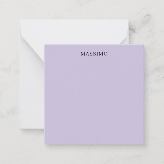 Carte De Correspondance Professionnel Classique Unique Nom Propre Violet C (Devant)