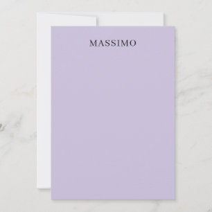 Carte De Correspondance Professionnel Classique Unique Nom Propre Violet P