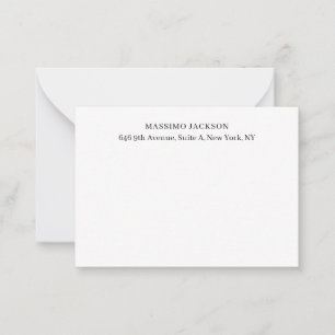 Carte De Correspondance Professionnel élégant moderne minimaliste ajoutez