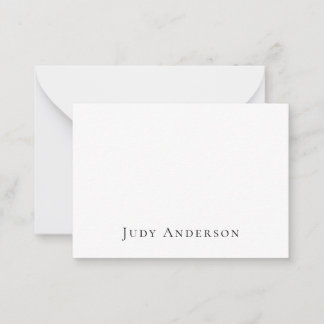 Carte De Correspondance Professionnel Plain Moderne Élégant Votre Nom