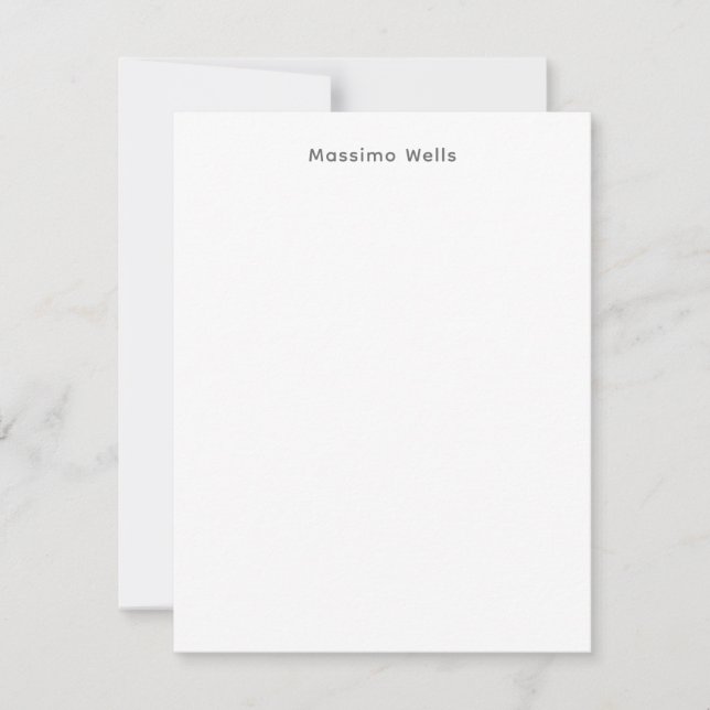 Carte De Correspondance Professionnel Simple Blanc Attrayant (Devant)