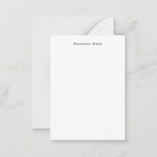 Carte De Correspondance Professionnel Simple Blanc Attrayant (Devant)
