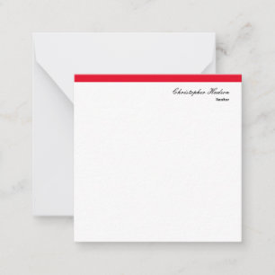 Carte De Correspondance Professionnel Simple Immobilier simple Rouge Blanc