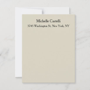 Carte De Correspondance Professionnel Unique Classique Simple