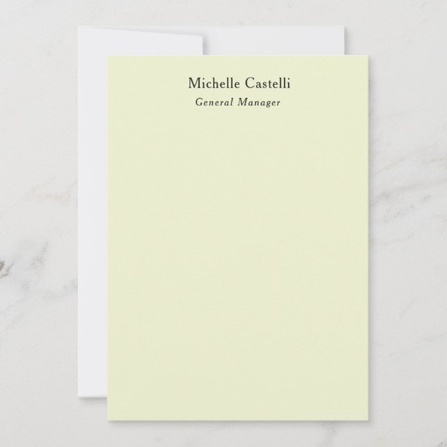 Carte De Correspondance Professionnel Unique Classique Simple (Devant)