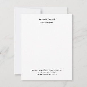 Carte De Correspondance Professionnel Unique Classique Simple