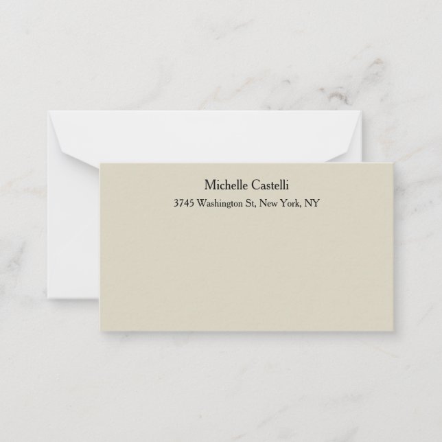 Carte De Correspondance Professionnel Unique Classique Simple (Devant)