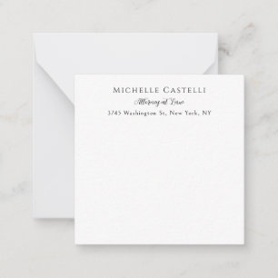 Carte De Correspondance Professionnel Unique Classique Simple Noir & Blanc