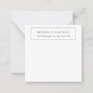 Carte De Correspondance Professionnel Unique Classique Simple Noir & Blanc