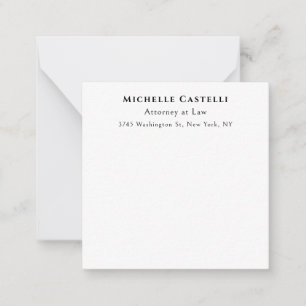 Carte De Correspondance Professionnel Unique Classique Simple Noir & Blanc