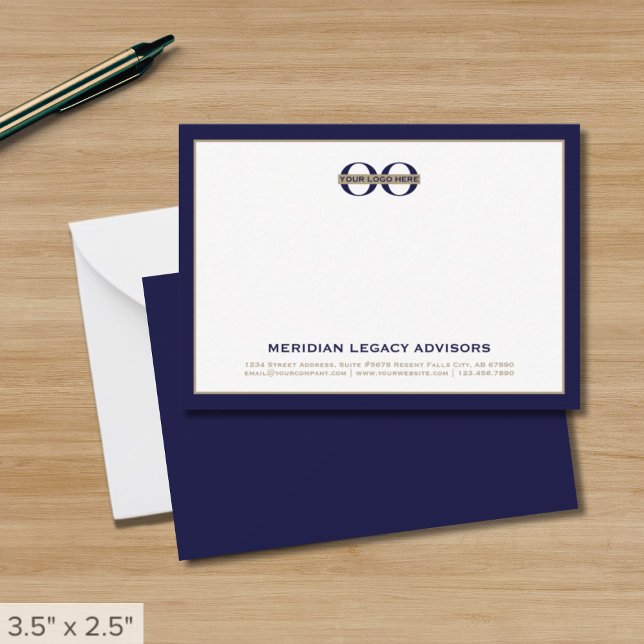 Carte de correspondance professionnelle bleu marin (Créateur téléchargé)