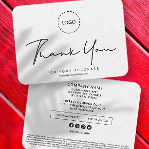 Carte De Correspondance Promo simple et moderne de logo d'entreprise perso