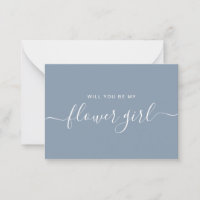 Proposition minimaliste Dusty Blue Flower Girl