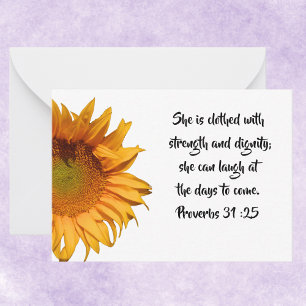 Carte De Correspondance Proverbes 31:25 Parole Bible Personnalisé Tourneso