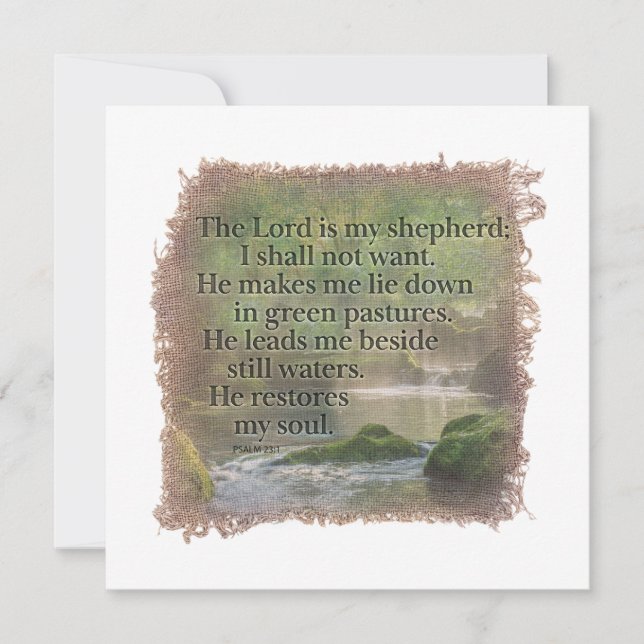 Carte De Correspondance PSALM 23:1 - Personalized Notecard (Devant)
