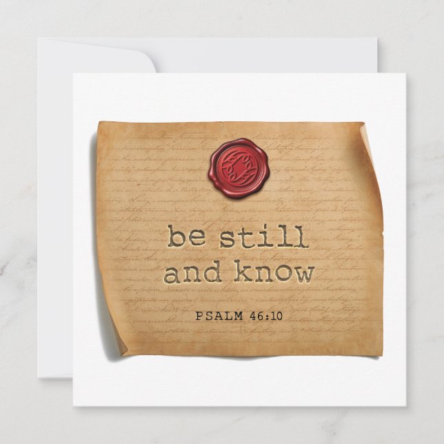 Carte De Correspondance PSALM 46:10 - Personalized Notecard (Devant)